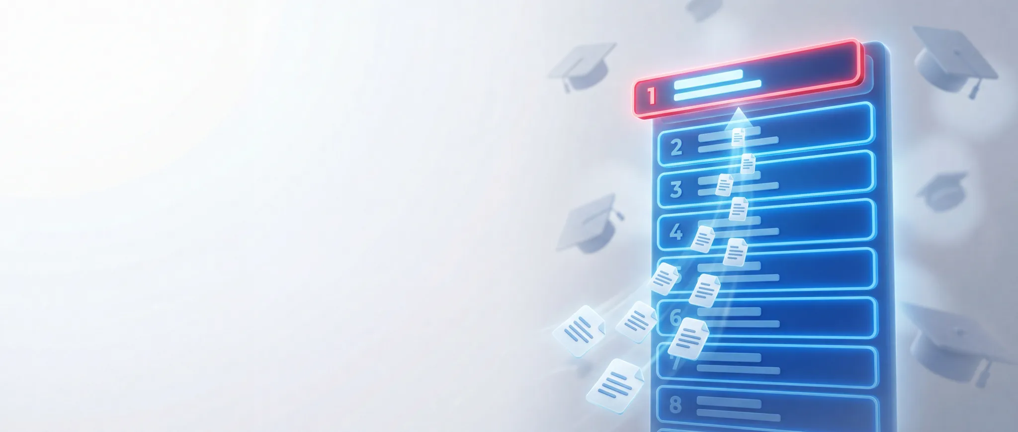 Ranking leaderboard with top program highlighted — education link building by PressHERO